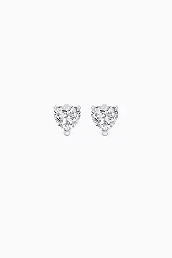Mini Heart Diamond Studs