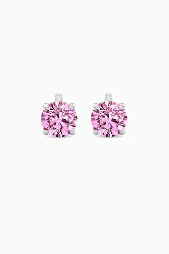 Junior Pink Sapphire Studs
