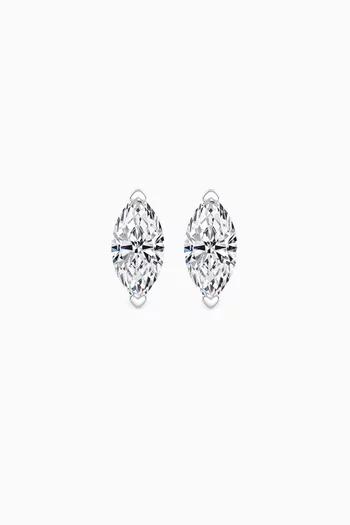 Mini Marquise Diamond Studs