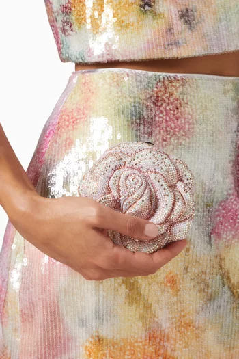 English Rose Crystal Clutch Bag