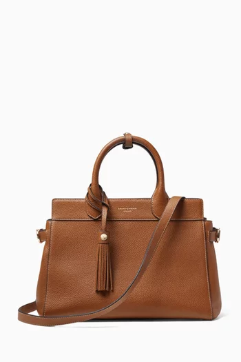 Savannah Top Handle Bag in Pebbled Leather