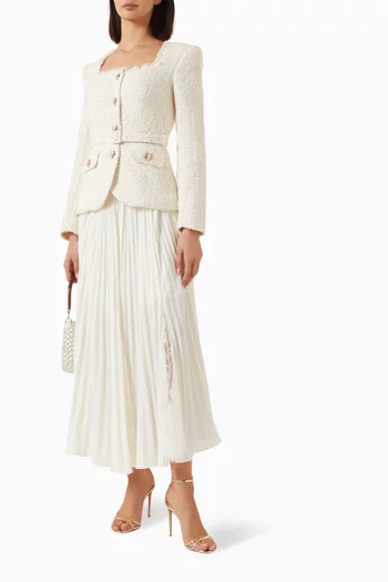 Tailored Dress in Boucle & Chiffon