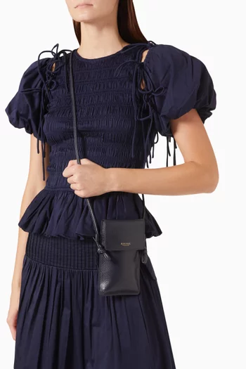 Ella Crossbody Phone Pouch in Pebble Leather