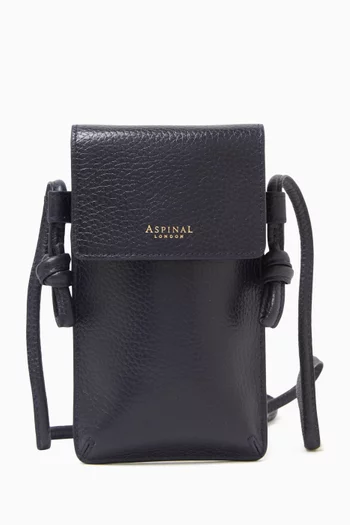 Ella Crossbody Phone Pouch in Pebble Leather