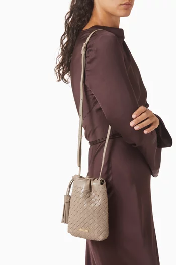 Small Soho Crossbody Pouch in Woven Leather