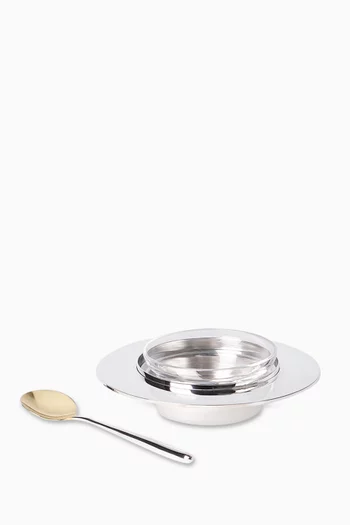Caviar Set in Silver-plated Steel