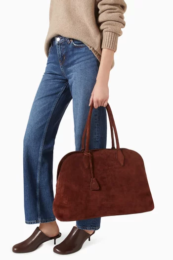 Oversized Seraphine Tote Bag in Suede