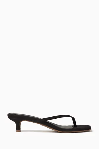 Julia 25 Thong Mules in Suede