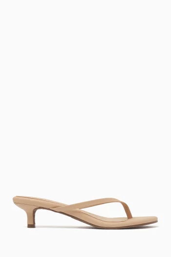 Julia 25 Thong Mules in Leather