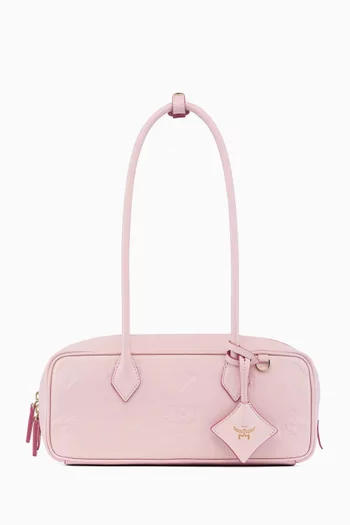 Small Aren East-west Shoulder Bag in Maxi Monogram Leather