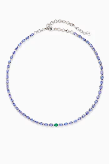 Odd One Out Choker in 18kt White Gold