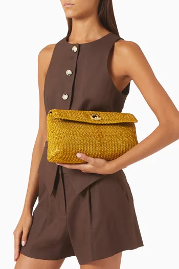 Anchor Clutch in Raffia