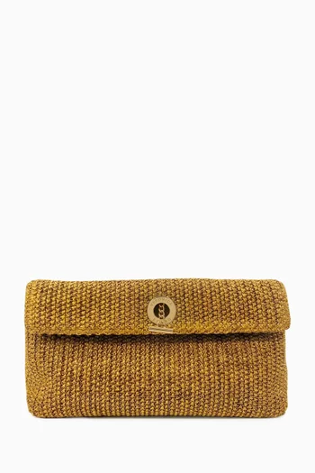 Anchor Clutch in Raffia