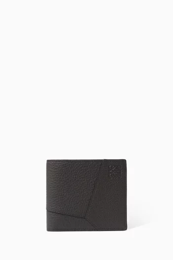 Puzzle Edge Bifold Coin Wallet in Leather