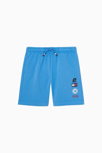 Graphic Shorts in Cotton-blend