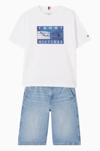 Graphic Logo T-shirt in Cotton