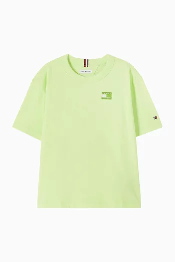 Flag Graphic T-shirt in Cotton