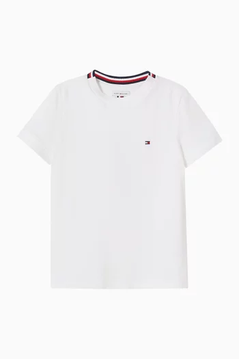 Tape Detail T-Shirt in Cotton
