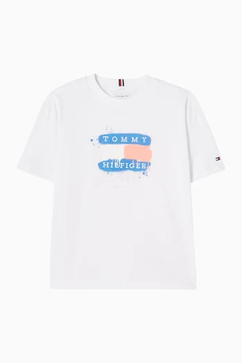 Flag Graffiti T-shirt in Cotton