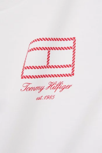 Flag Graphic T-shirt in Cotton