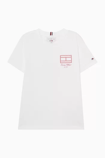 Flag Graphic T-shirt in Cotton