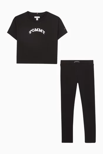 T-shirt & Pants Set in Cotton-blend