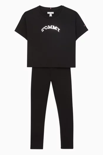 T-shirt & Pants Set in Cotton-blend