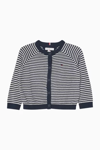 Striped Cardigan in Cotton