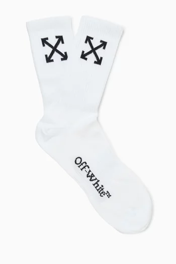 Arrow Mid Calf Socks in Cotton-blend