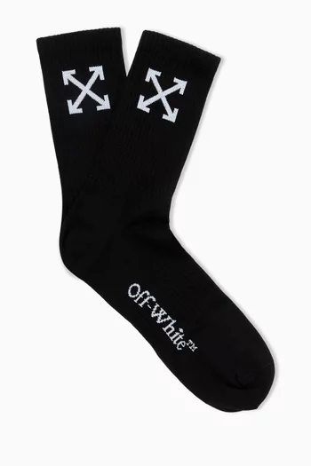 Arrow Mid Calf Socks in Cotton-blend