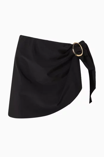 Chandra Cover-up Mini Skirt in Crepe