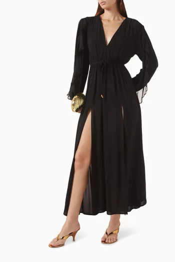 Sara Maxi Dress in Viscose Chiffon