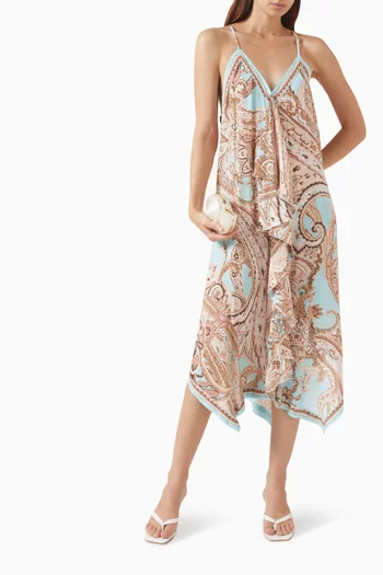 Elise Cover-up Midi Dress in Crepe