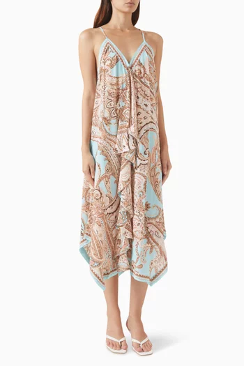 Elise Cover-up Midi Dress in Crepe