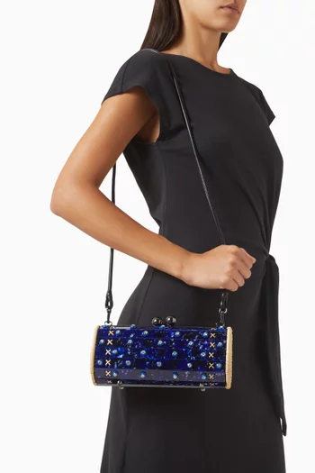 Baoba Onix Clutch Bag in Acrylic & Wicker