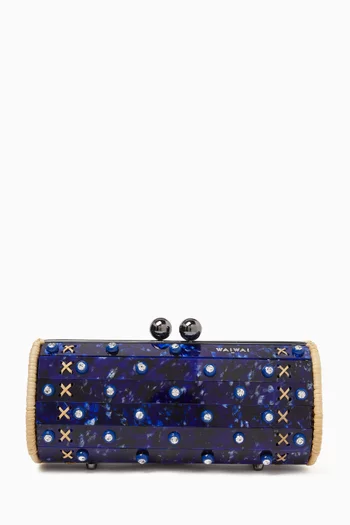 Baoba Onix Clutch Bag in Acrylic & Wicker