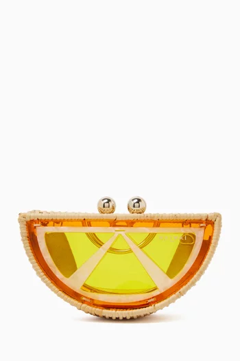 Petit Orange Clutch in Acrylic