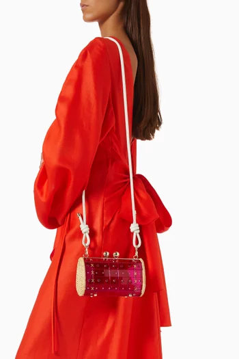 Crystal-embellished Clutch in Acrylic
