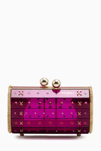 Crystal-embellished Clutch in Acrylic