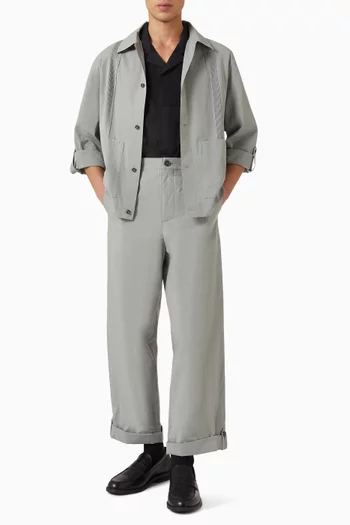 Ribbed-placket Shirt