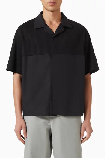Ribbed-placket Shirt