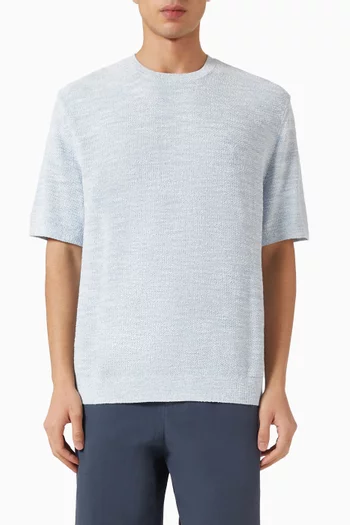 Bouclé-knit T-shirt