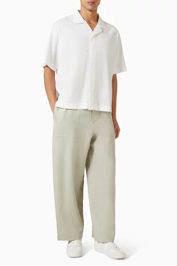 Barrel-leg Pants in Linen