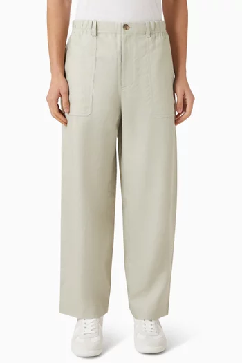 Barrel-leg Pants in Linen