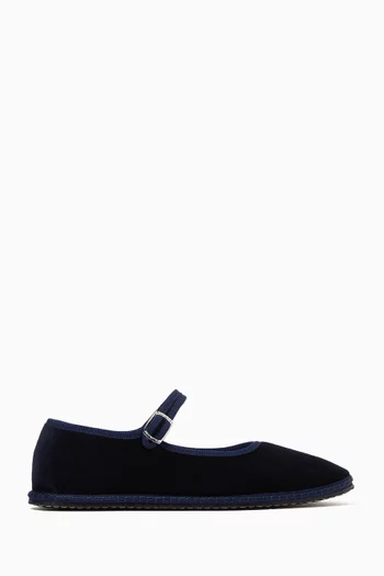 Mary Jane Furlana Ballerina Flats in Velvet