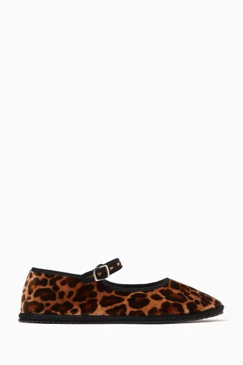 Mary Jane Furlana Ballerina Flats in Velvet