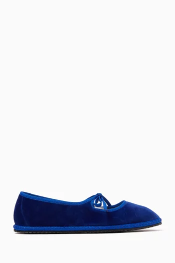 Brigitte Furlana Ballerina Flats in Velvet