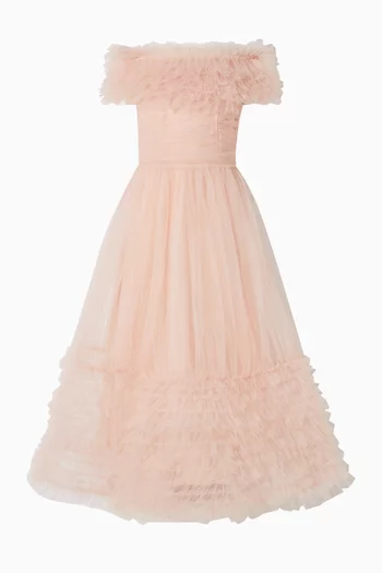 Off-shoulder Ruffle Dress
