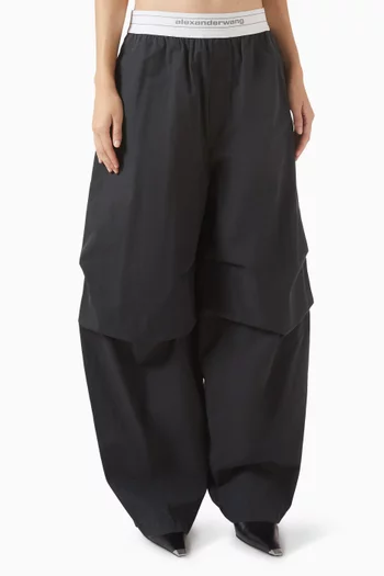 Mid-rise Pleated Wide-leg Pants