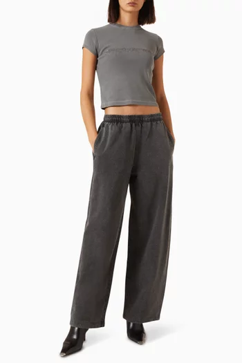 Crystal Wide-leg Pants in Cotton
